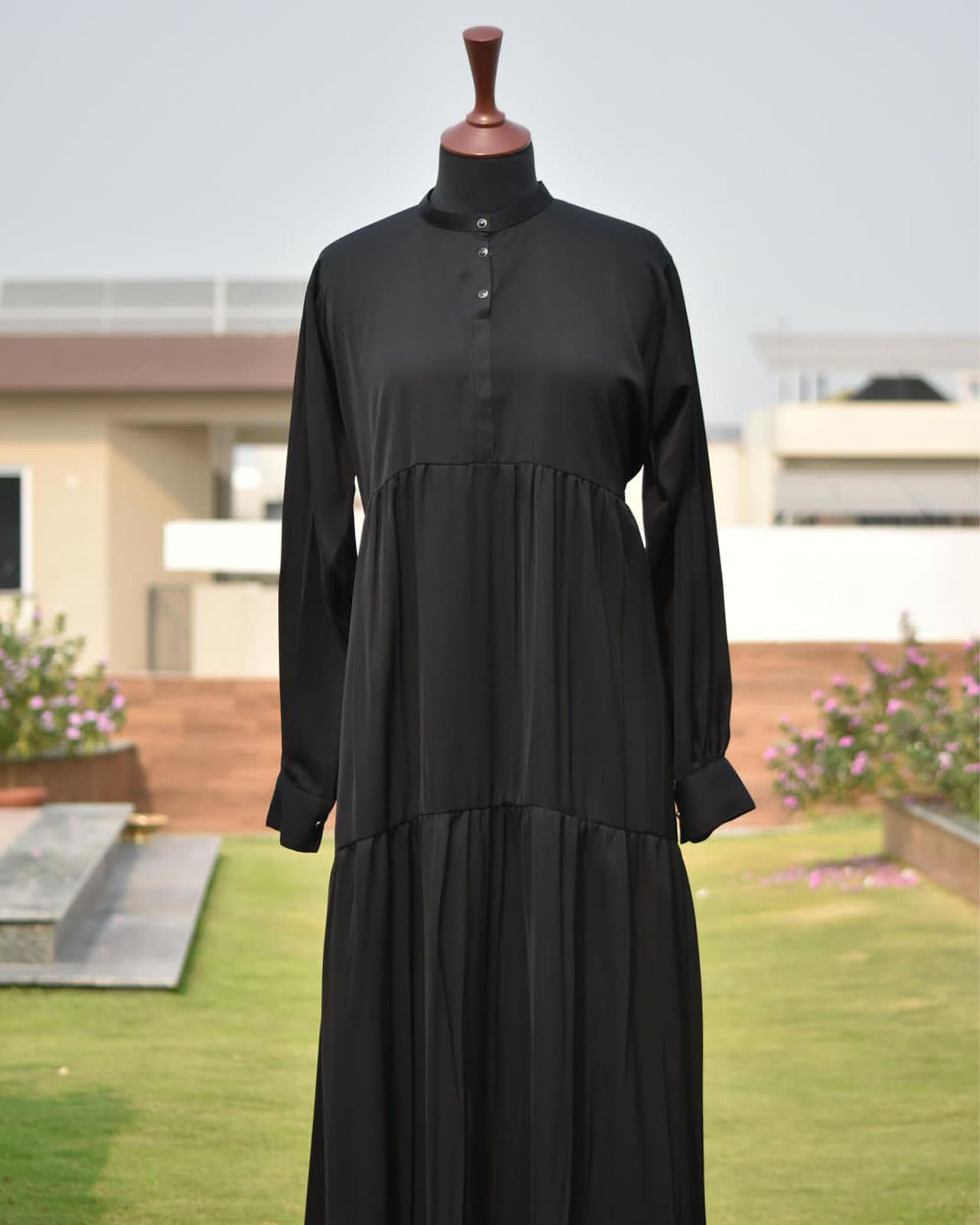 Belted Classic Black Abaya