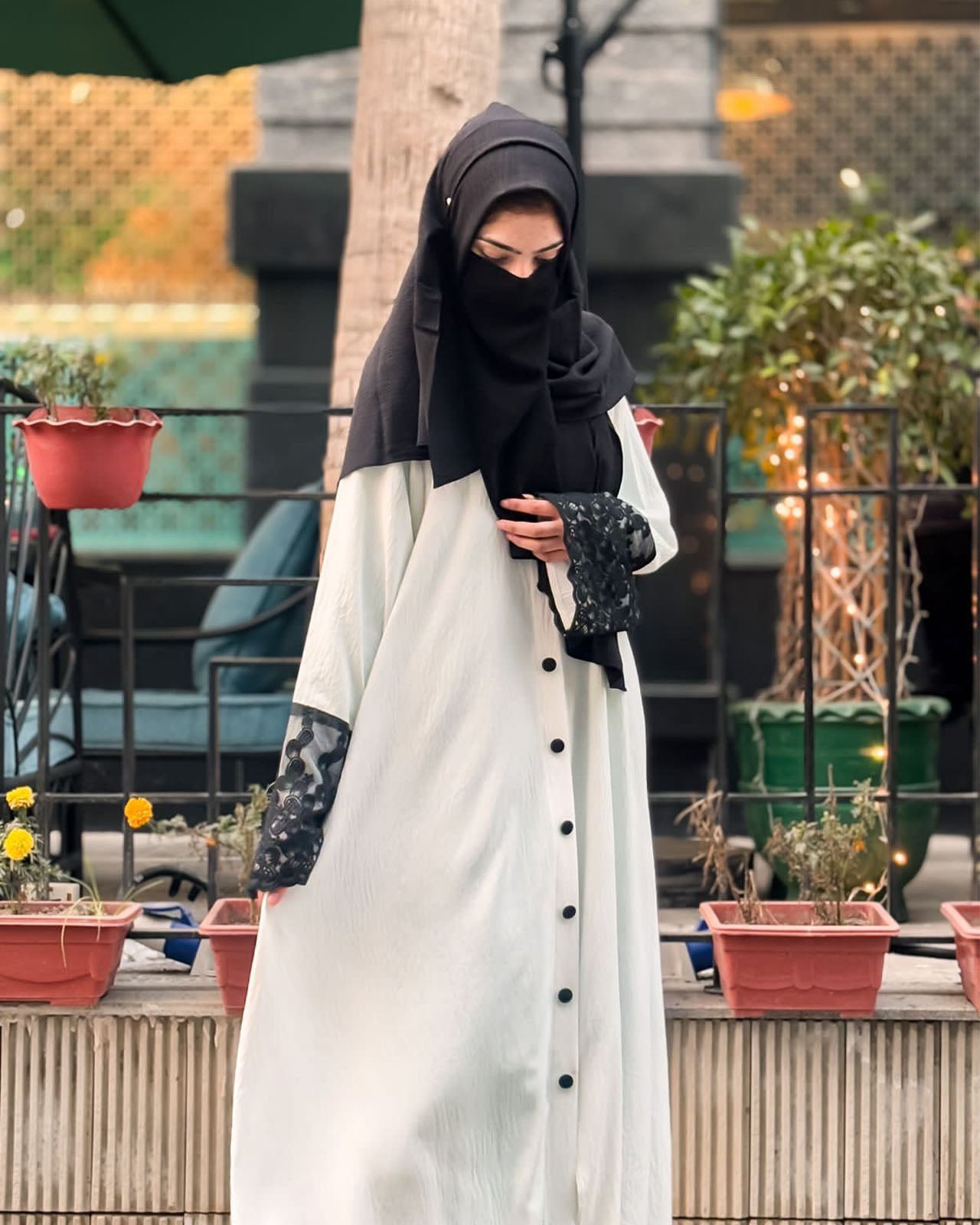 Noir Elegance Abaya Set