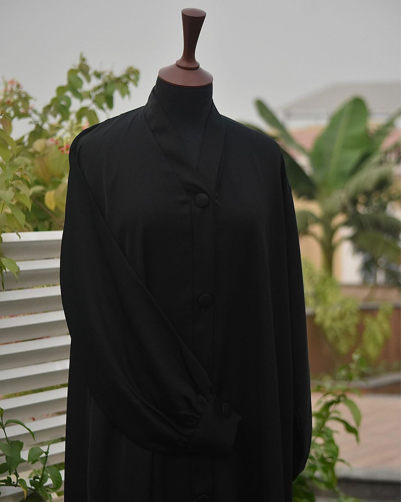 Belted Classic Black Abaya