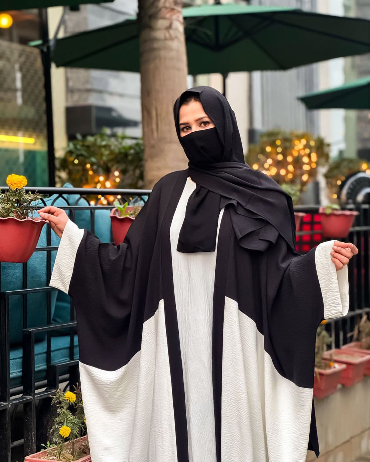 Noir Elegance Abaya Set