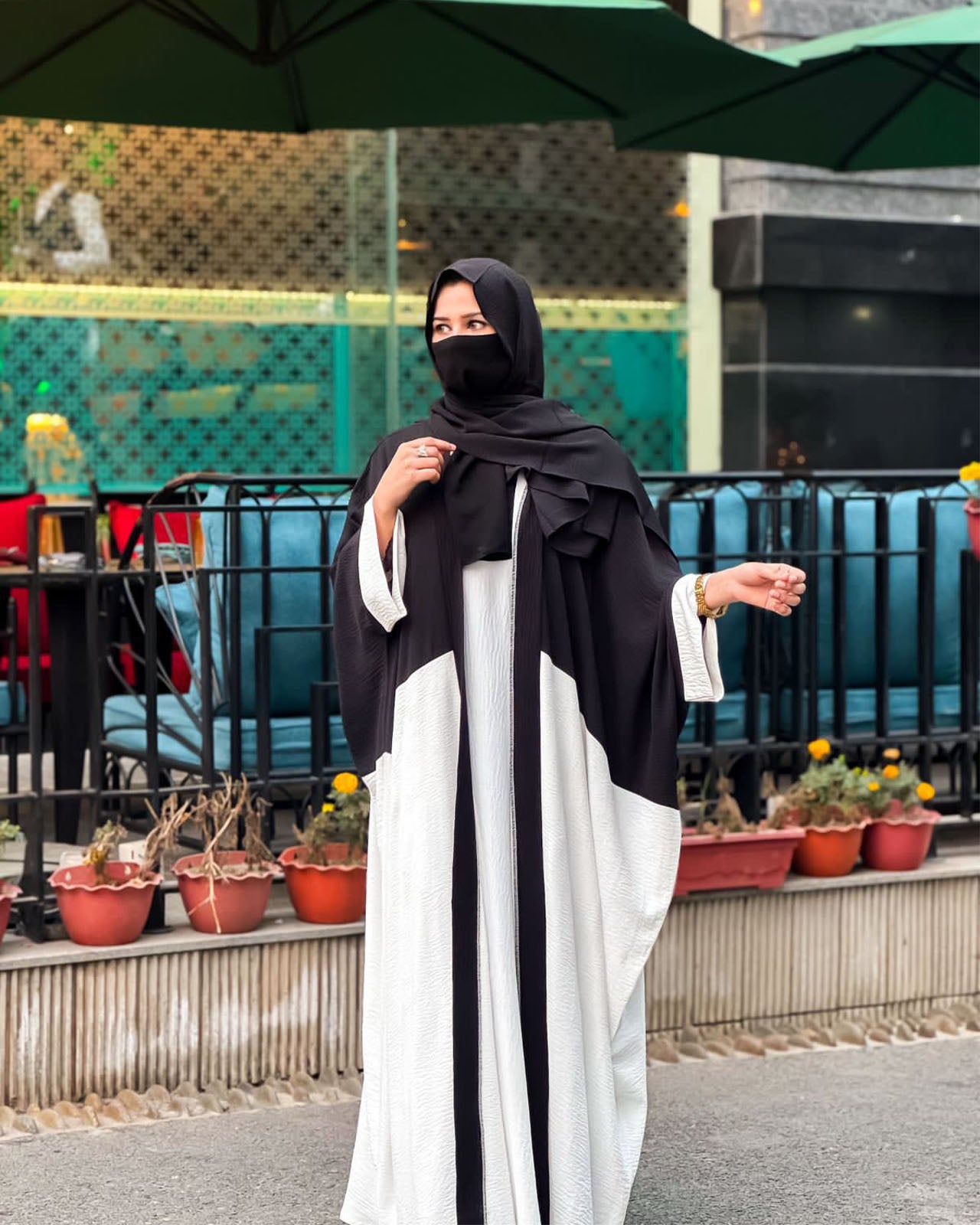 Noir Elegance Abaya Set