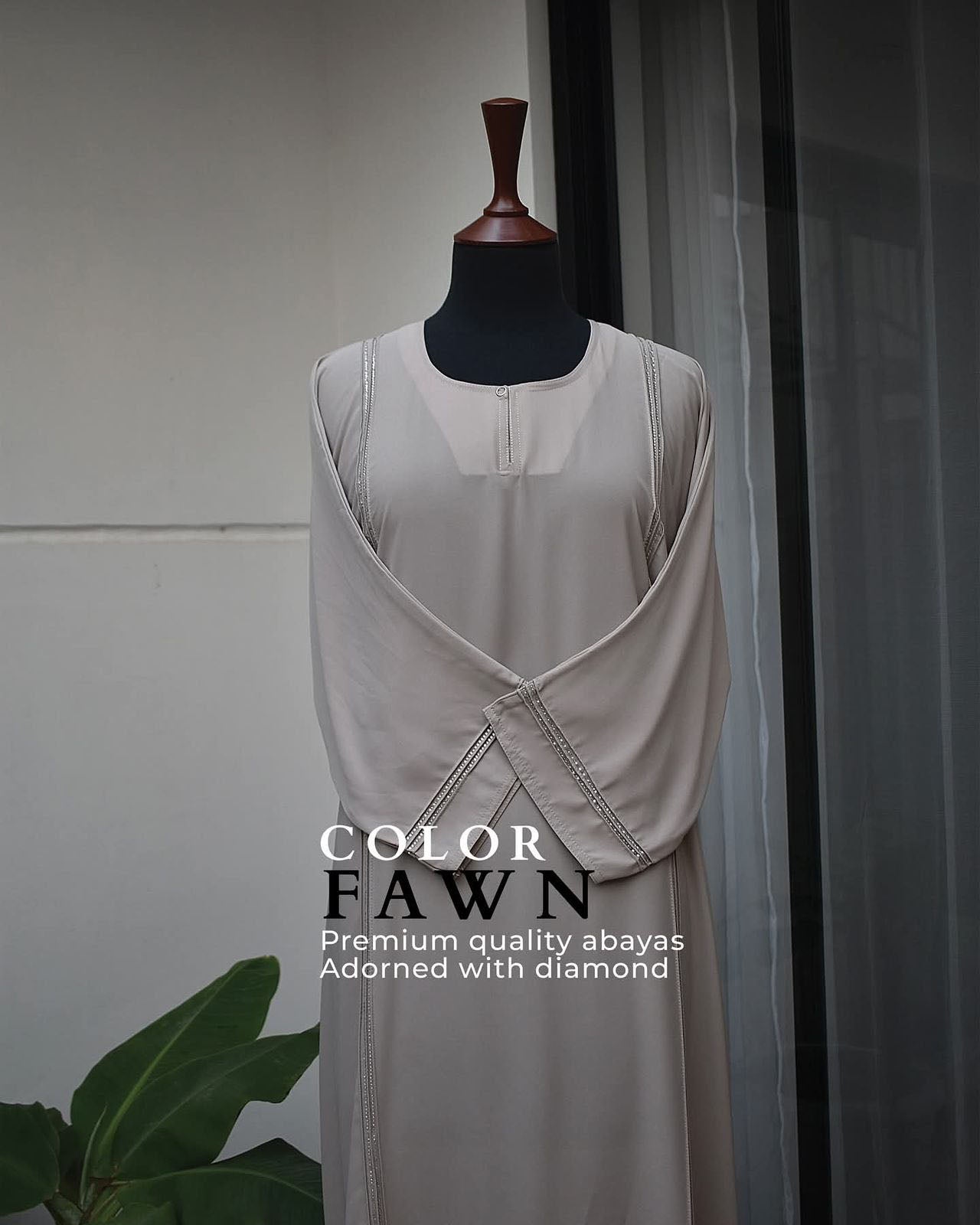 Elegant Silver Sequin Abaya