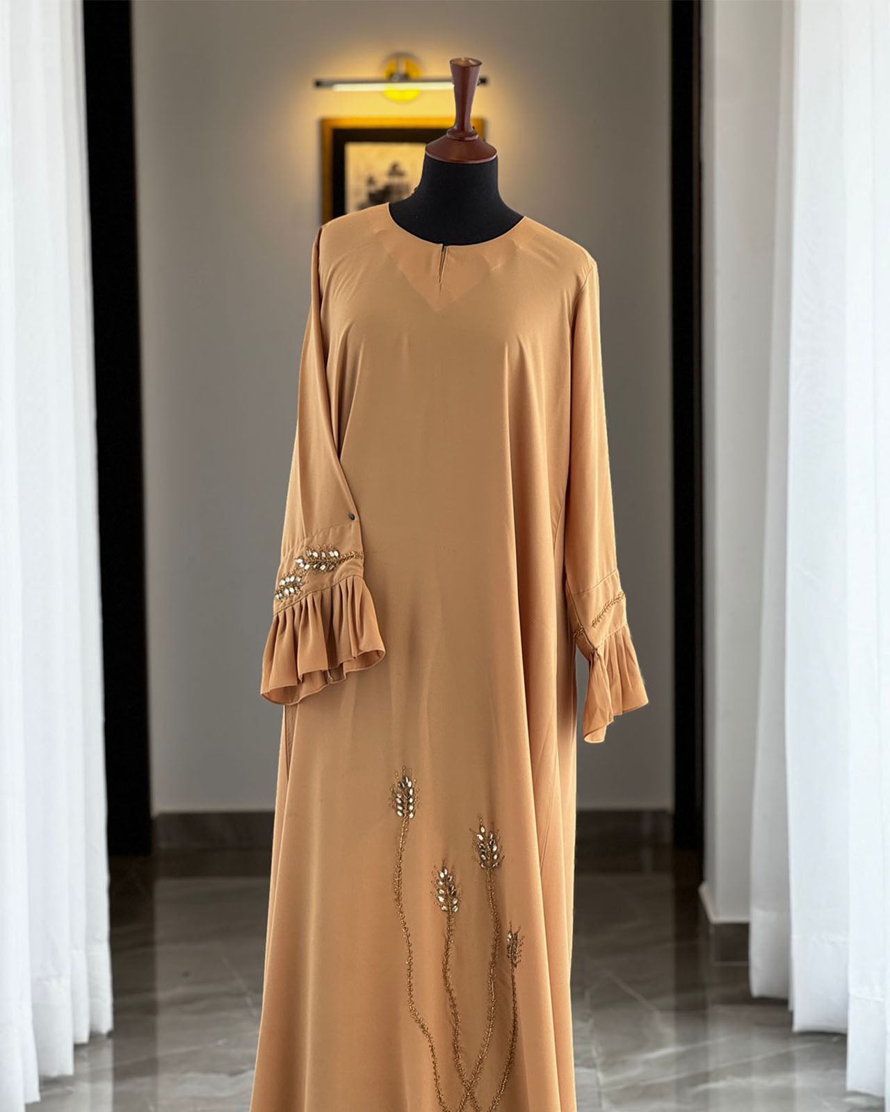 Classic Gold Embellished Abaya